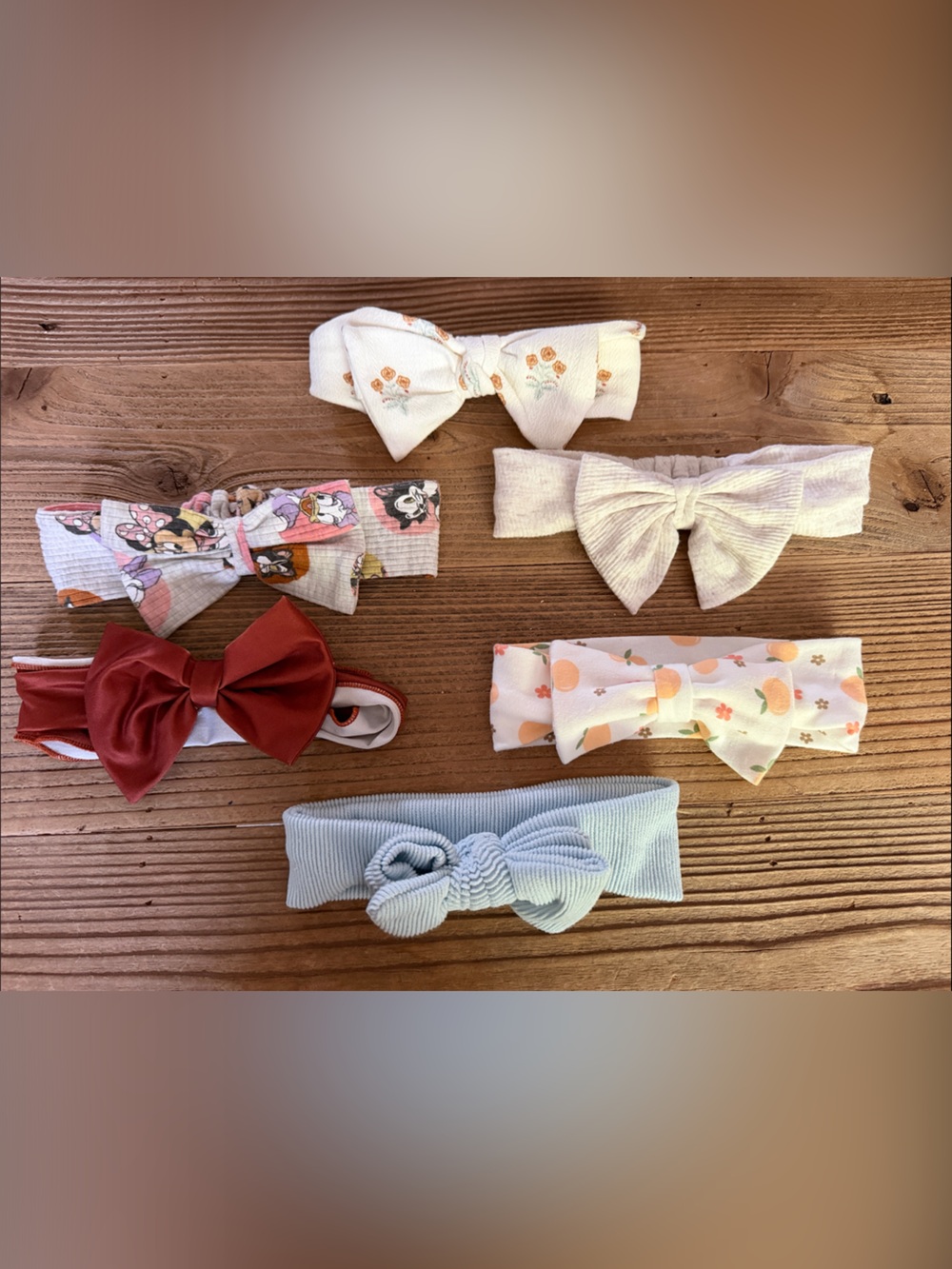 Assorted Pastel & Peach Bow Headband Set for Girls